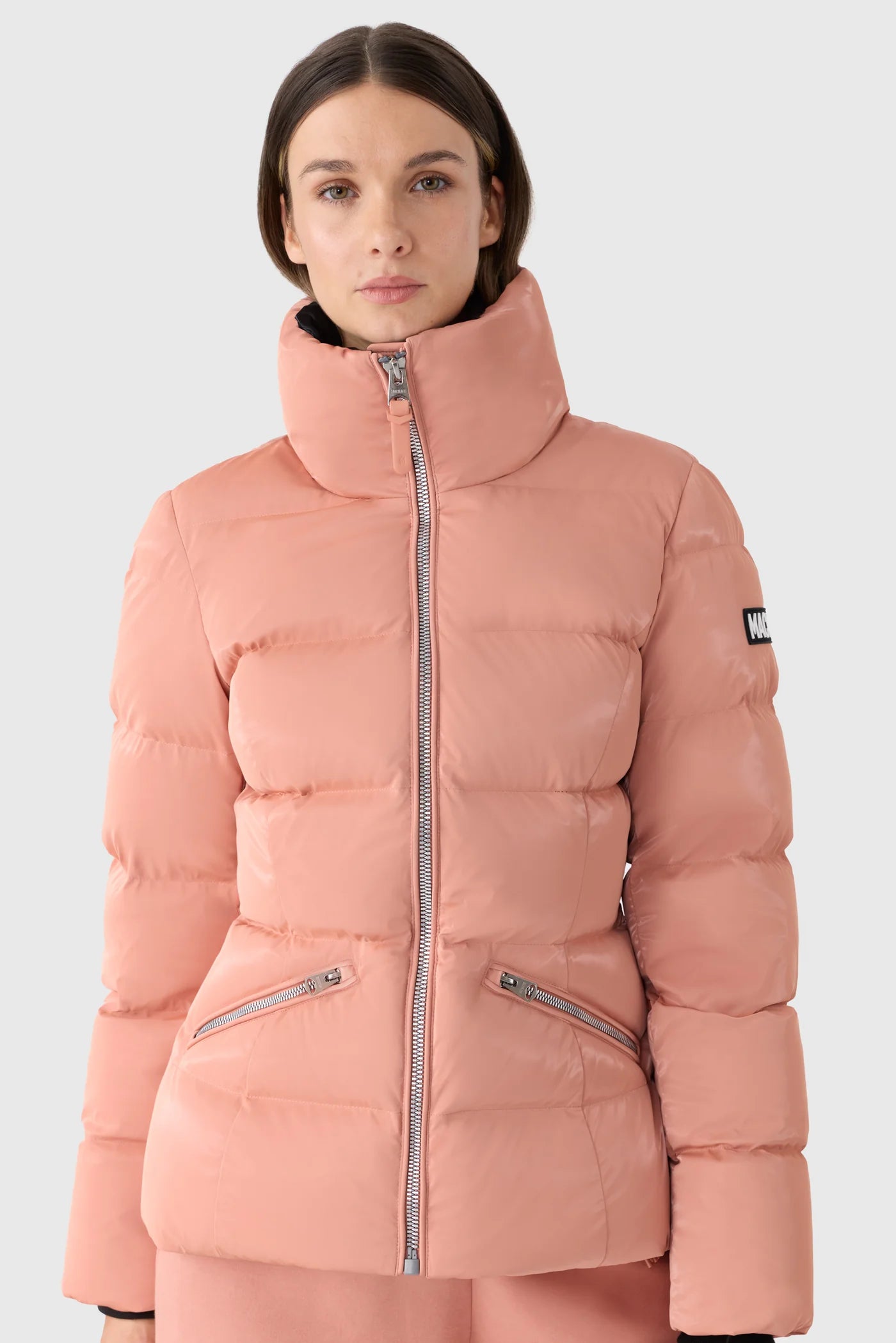Mackage MADALYN-GLO High-Gloss Down Jacket With Removable Hood