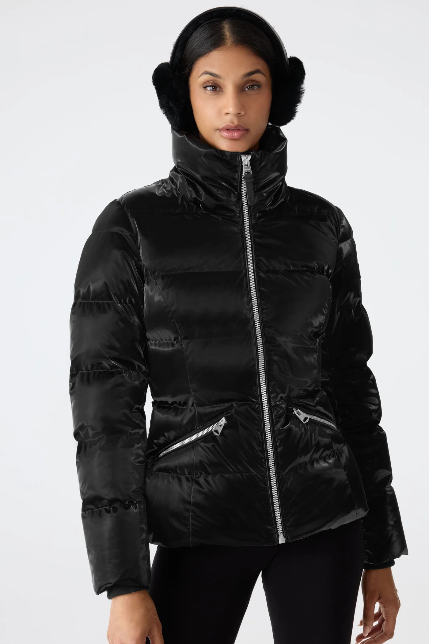 Mackage MADALYN-GLO High-Gloss Down Jacket With Removable Hood