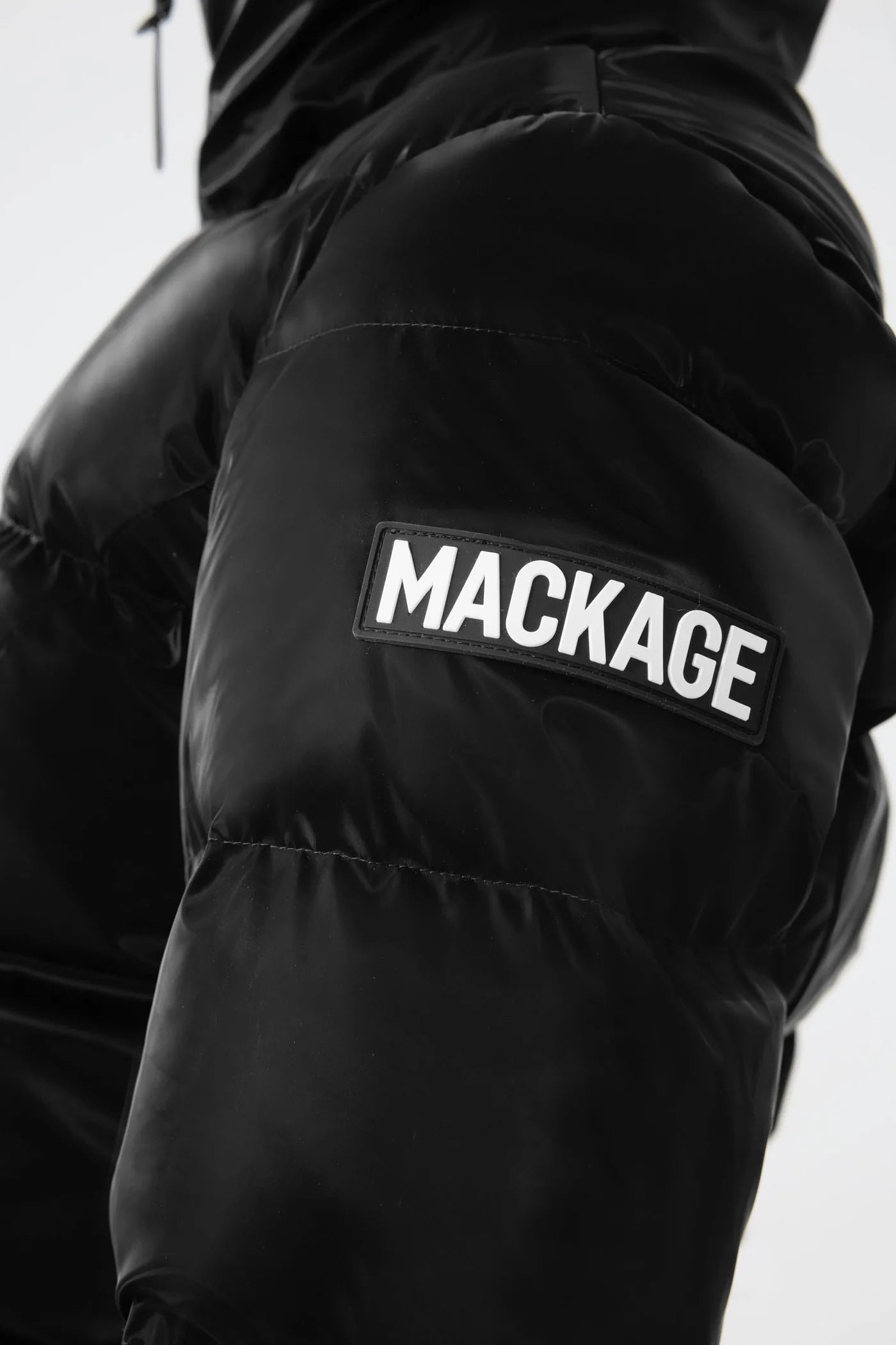Mackage MADALYN-GLO High-Gloss Down Jacket With Removable Hood