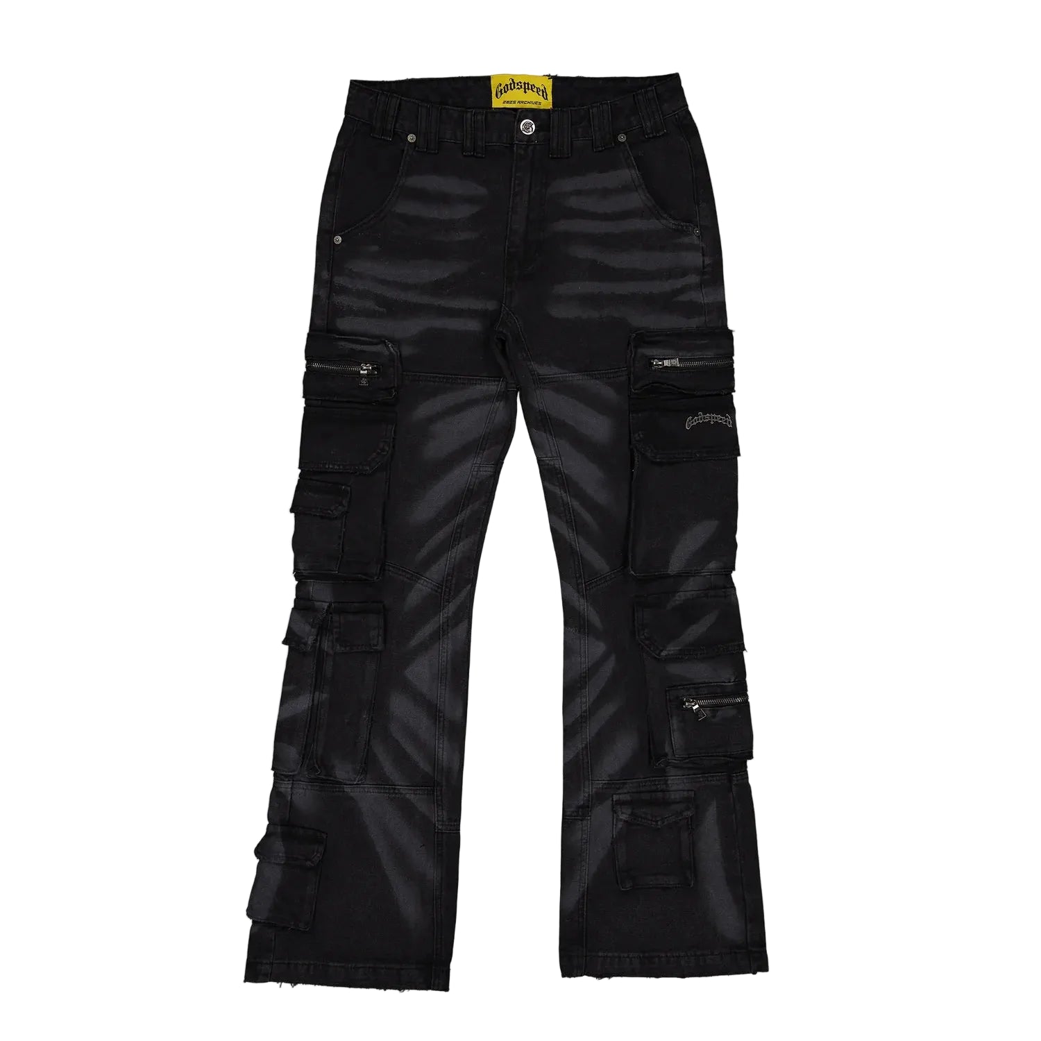 Godspeed Skidrow Flared Cargo Pants (Black)