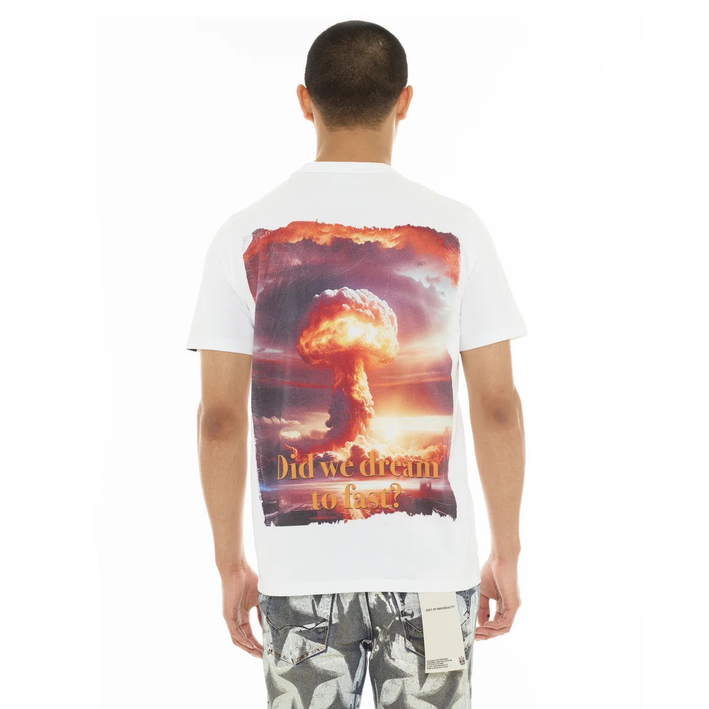 CULT OF INDIVIDUALITY Short Sleeve Crewneck Tee”Did” We Dream Too Fast