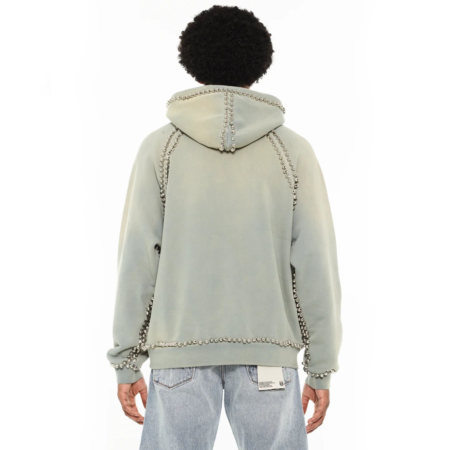 Cult Of Individuality Pullover Novelty Hoody in Smog