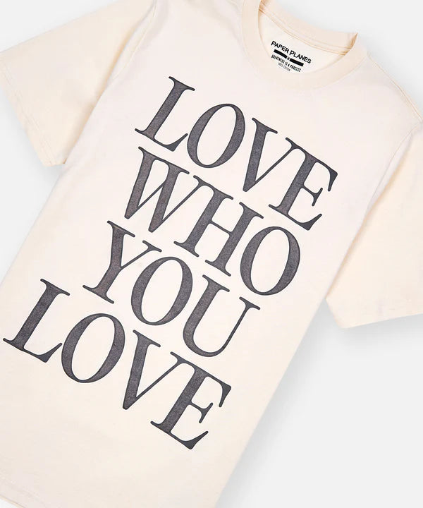 Paper Plane Love Who You Love Tee - Blue Jeans