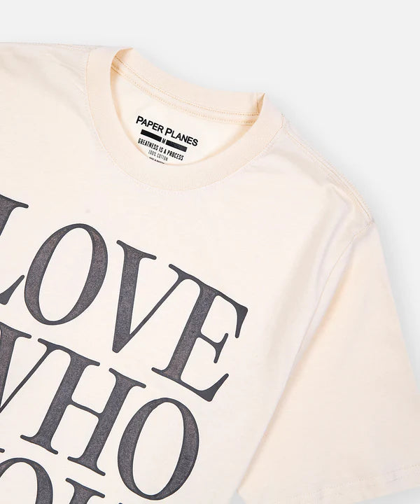 Paper Plane Love Who You Love Tee - Blue Jeans