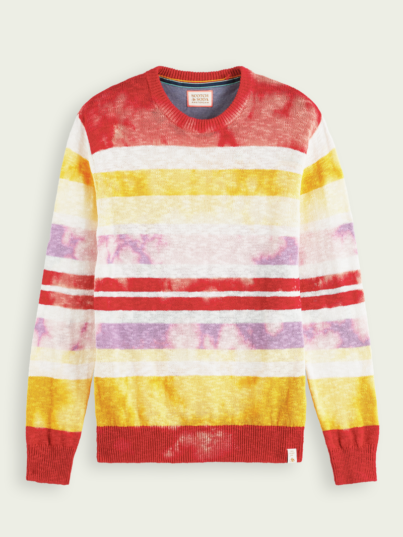 Scotch & Soda Striped Tie-dye Sweater