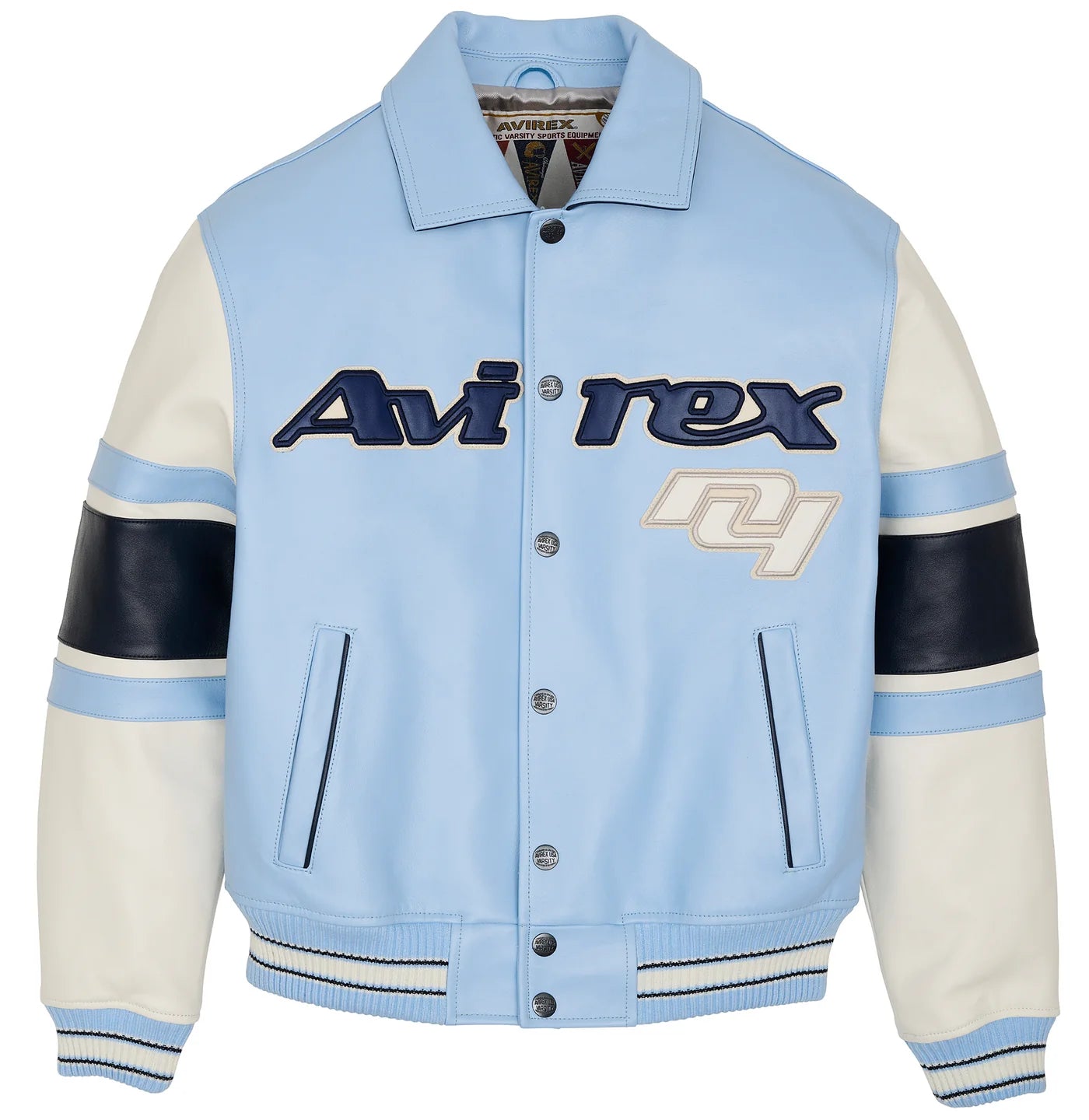 Avirex Legend Jacket - Carolina Blue | Antique Leather