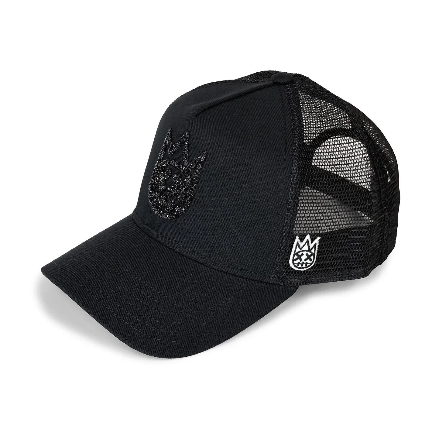 Cult Of Individuality Crystal Logo Mesh Back Trucker Hat - Blue Jeans
