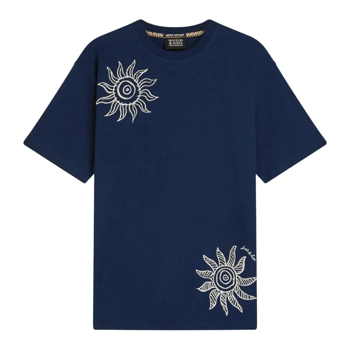 Scotch & Soda Embroidered Artwork Relaxed Fit T-shirt