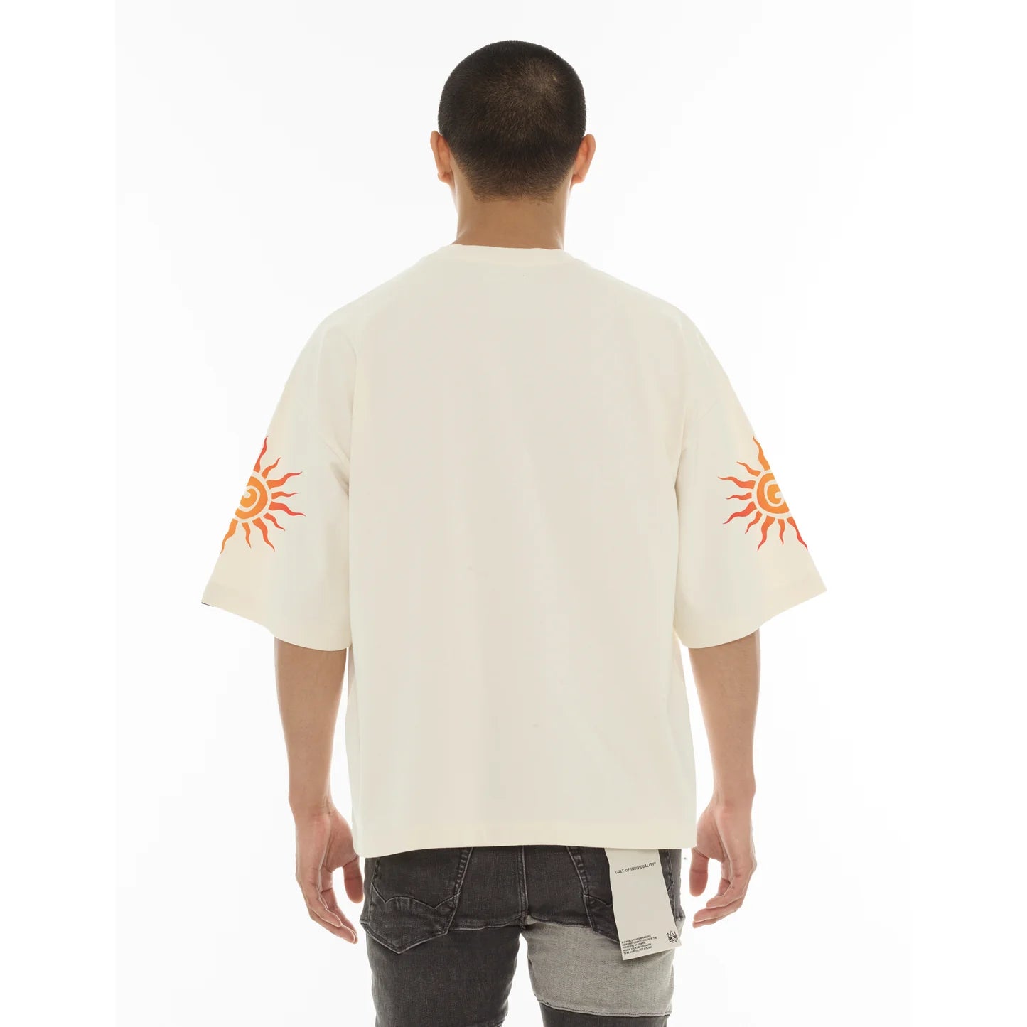 Cult Of Individuality Oversized Short Sleeve Crew Neck Tee "Along The Game A Spider”