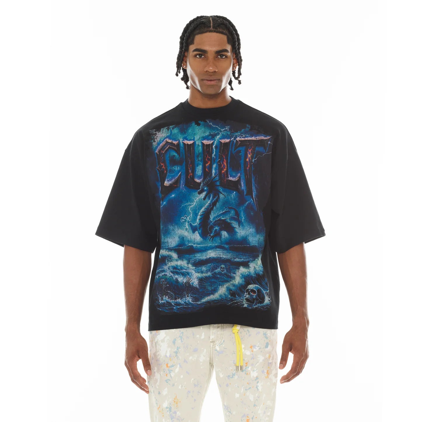 Cult Of Individuality Oversized Short Sleeve Crew Neck Tee "Sea OF Sorrow “