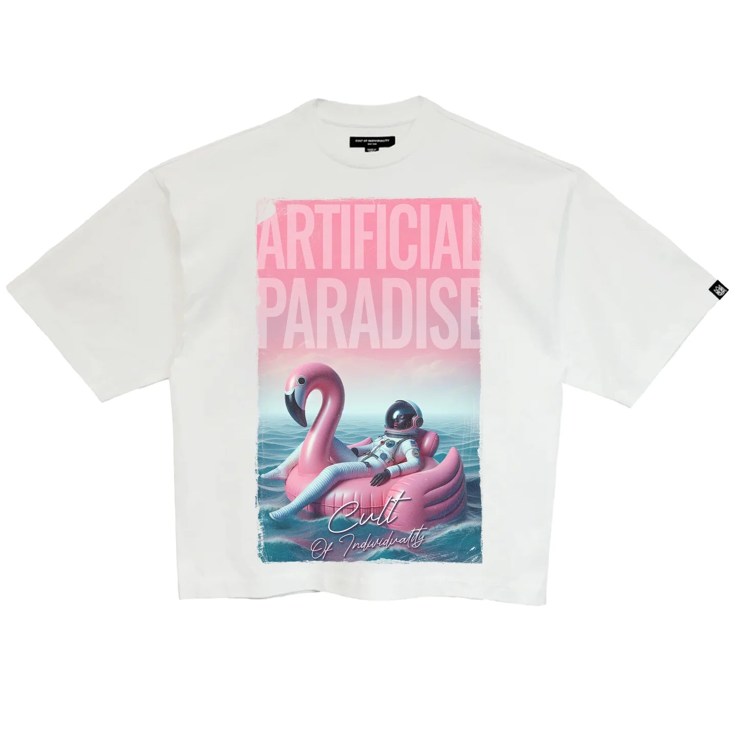 Cult Of Individuality Oversized Short Sleeve Crew Neck Tee "The Artificial Paradise “