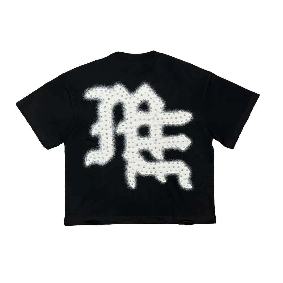 Mixed Emotion Black “End” Rhinestone tee