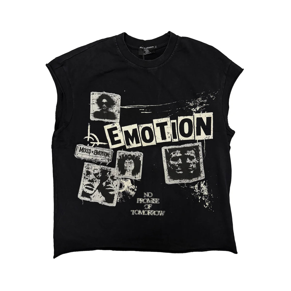 Mixed Emotion “Newspaper” Sleeveless tee