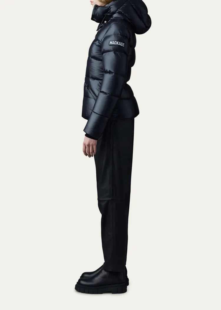 Mackage Madalyn Lustrous Light Down Jacket With Hood For Ladies