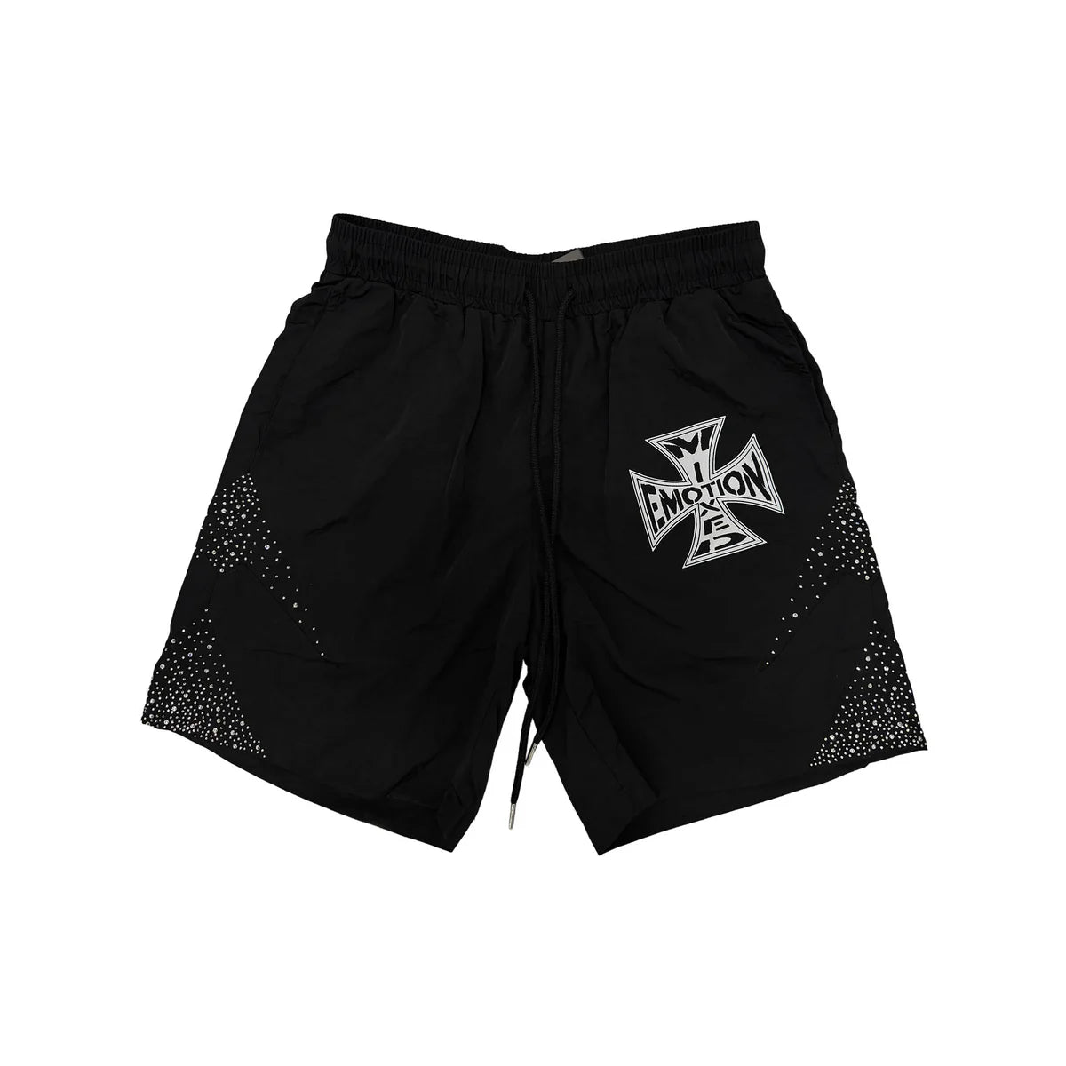 Mixed Emotion Black 'Classic' Nylon Shorts