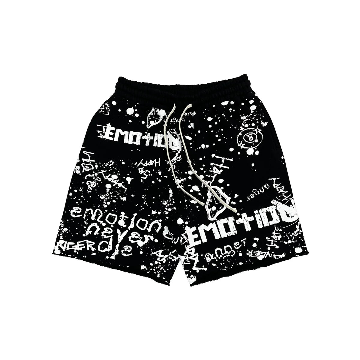 Mixed Emotion Black 'Graffiti' Shorts