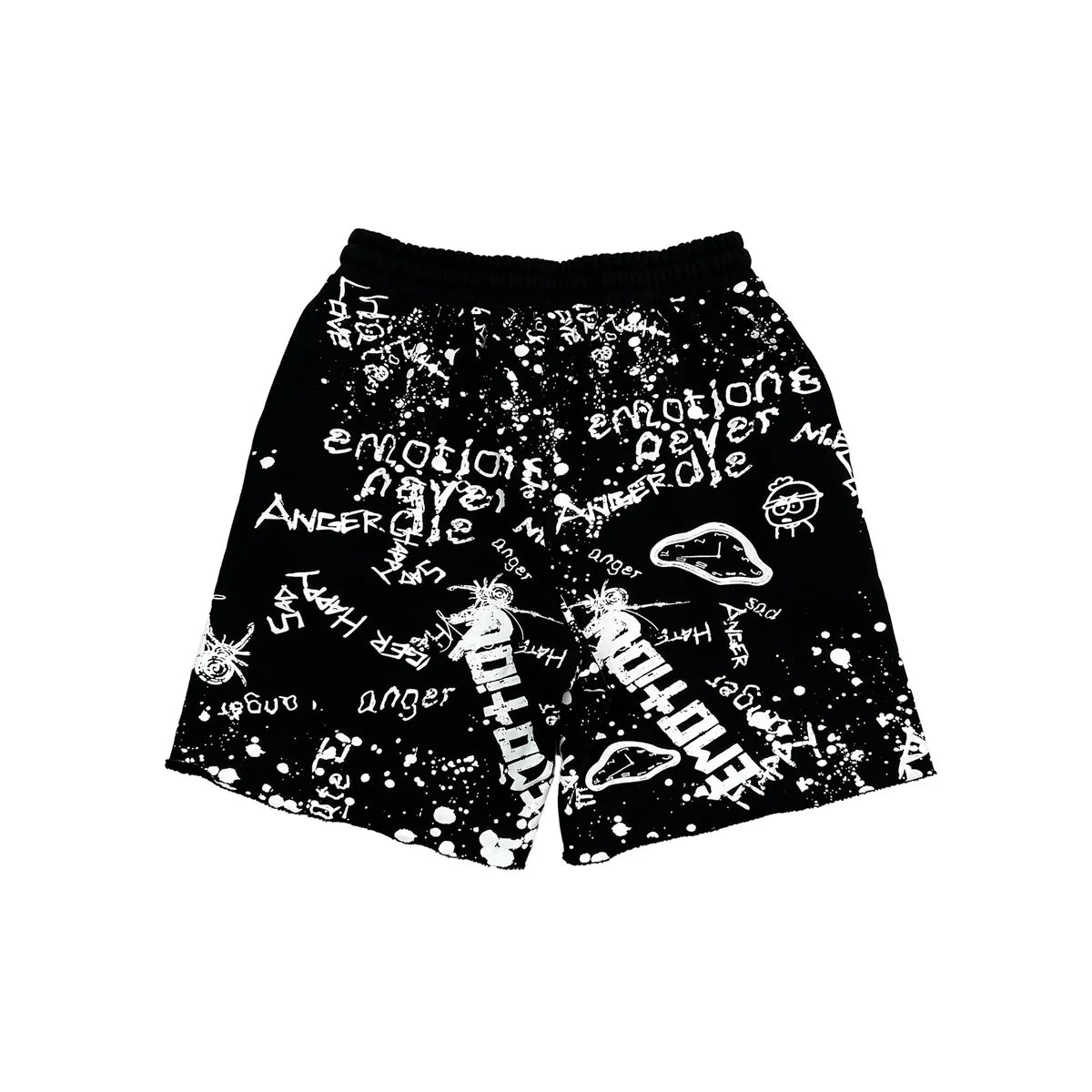 Mixed Emotion Black 'Graffiti' Shorts