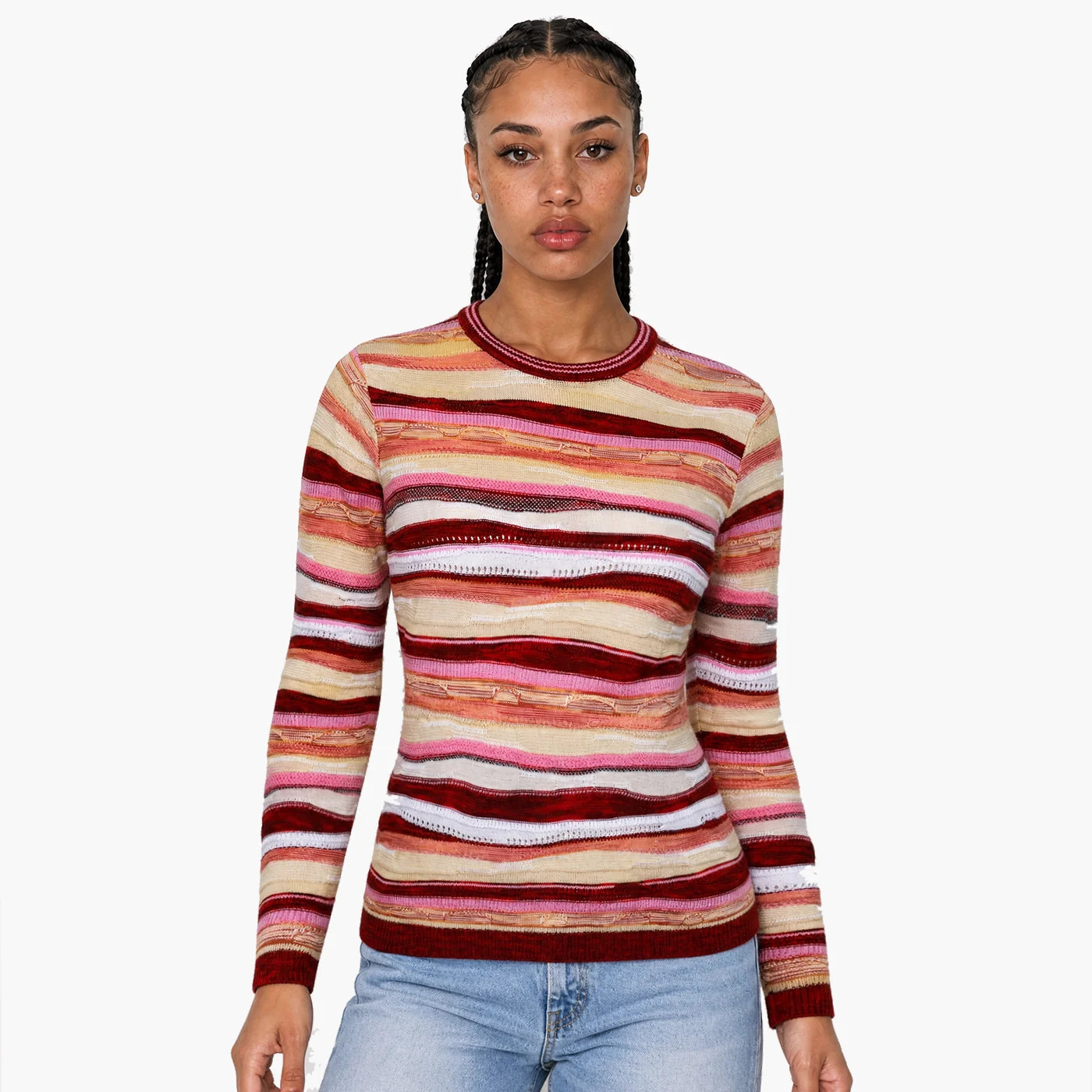 Coogi New - COOGI Women's All-Season Sweater Knit LS Top