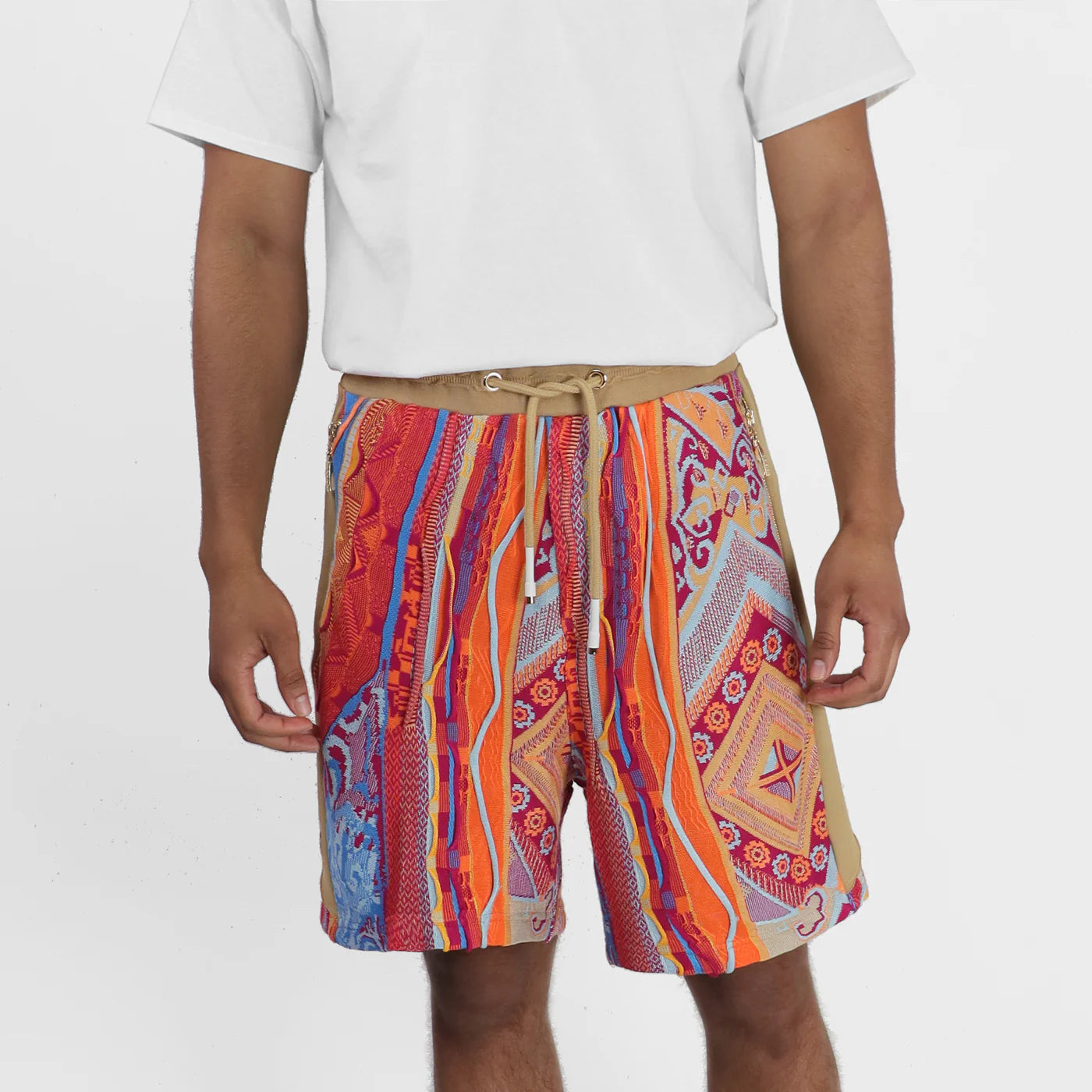 Coogi Sweater Pieced Fleece Shorts - Cancun
