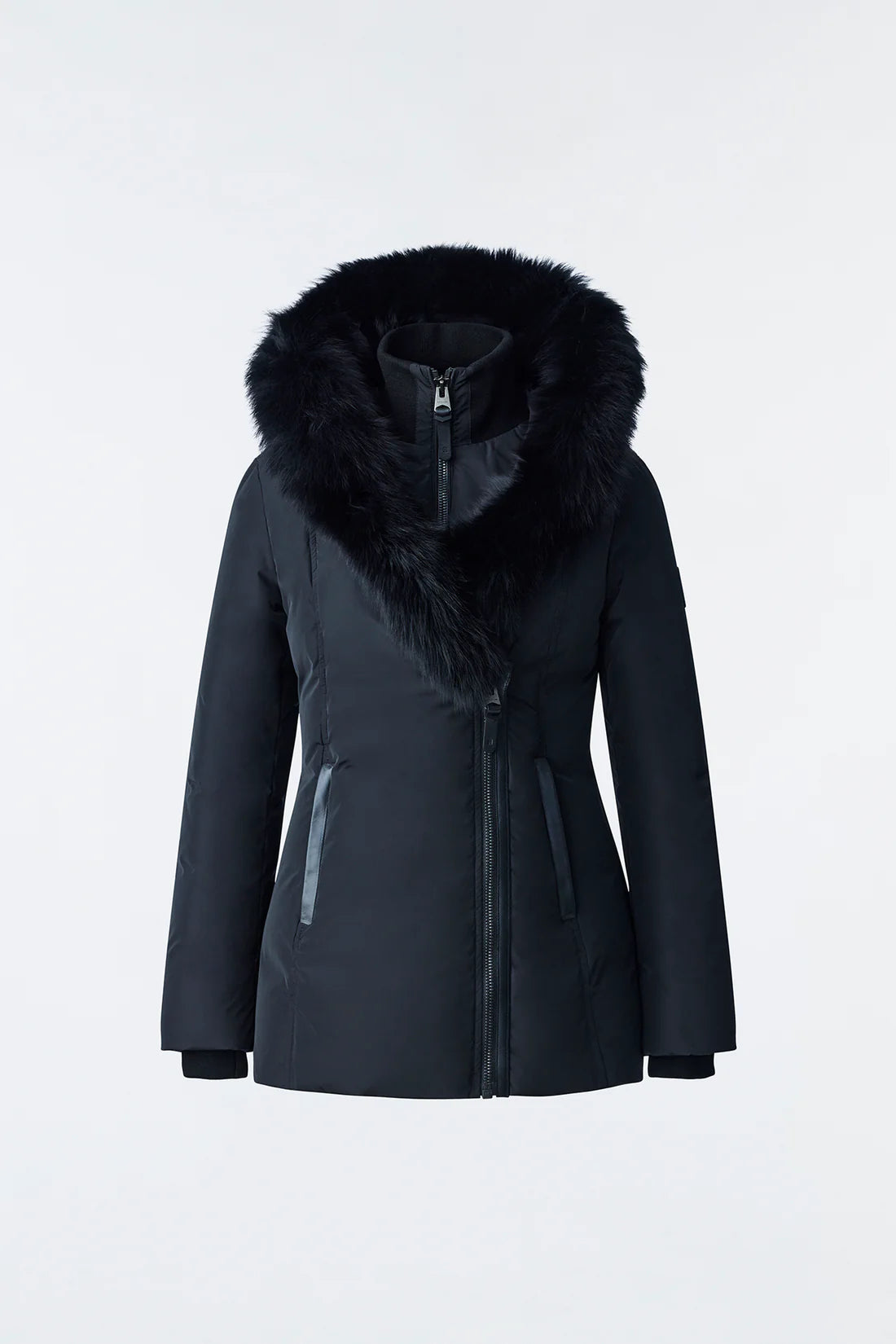 Mackage ADALI Down coat with blue fox fur Signature Mackage Collar