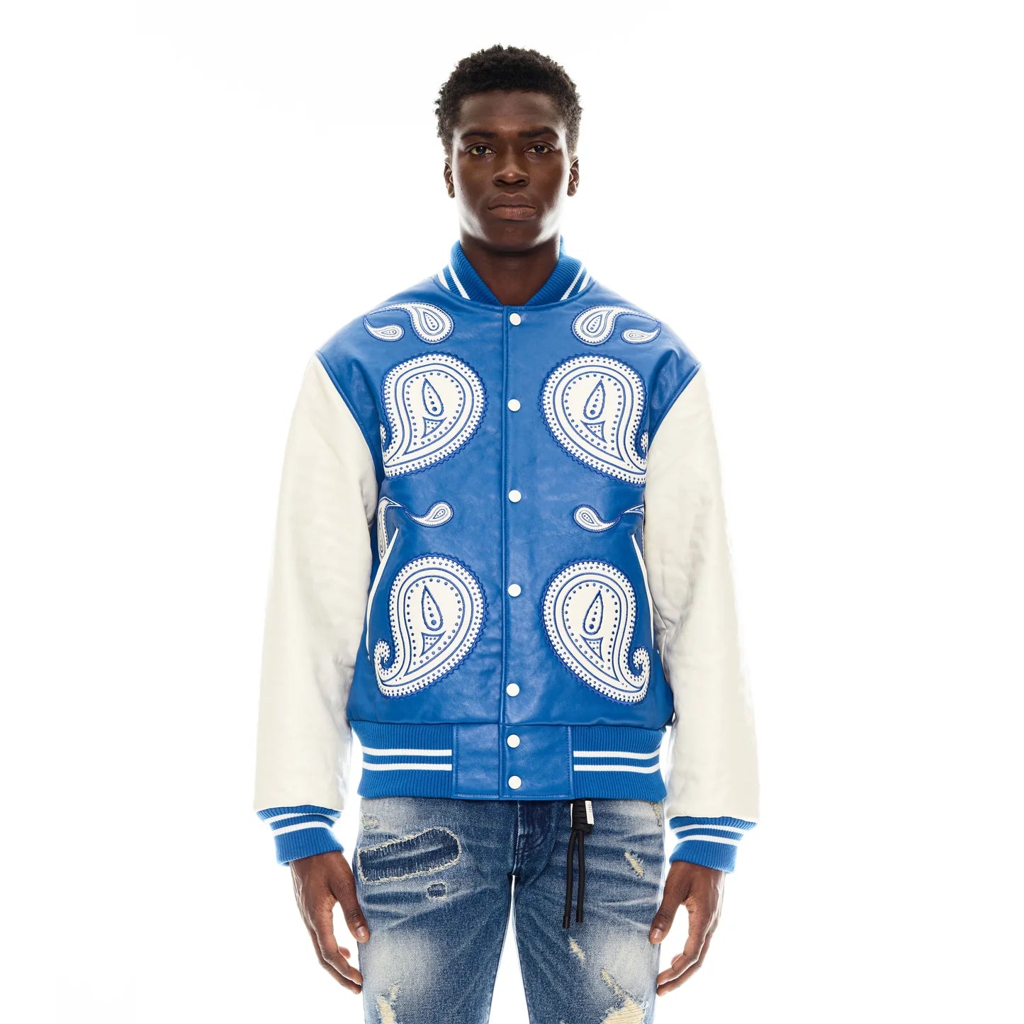 Cult Of Individuality Paisley Varsity Jacket