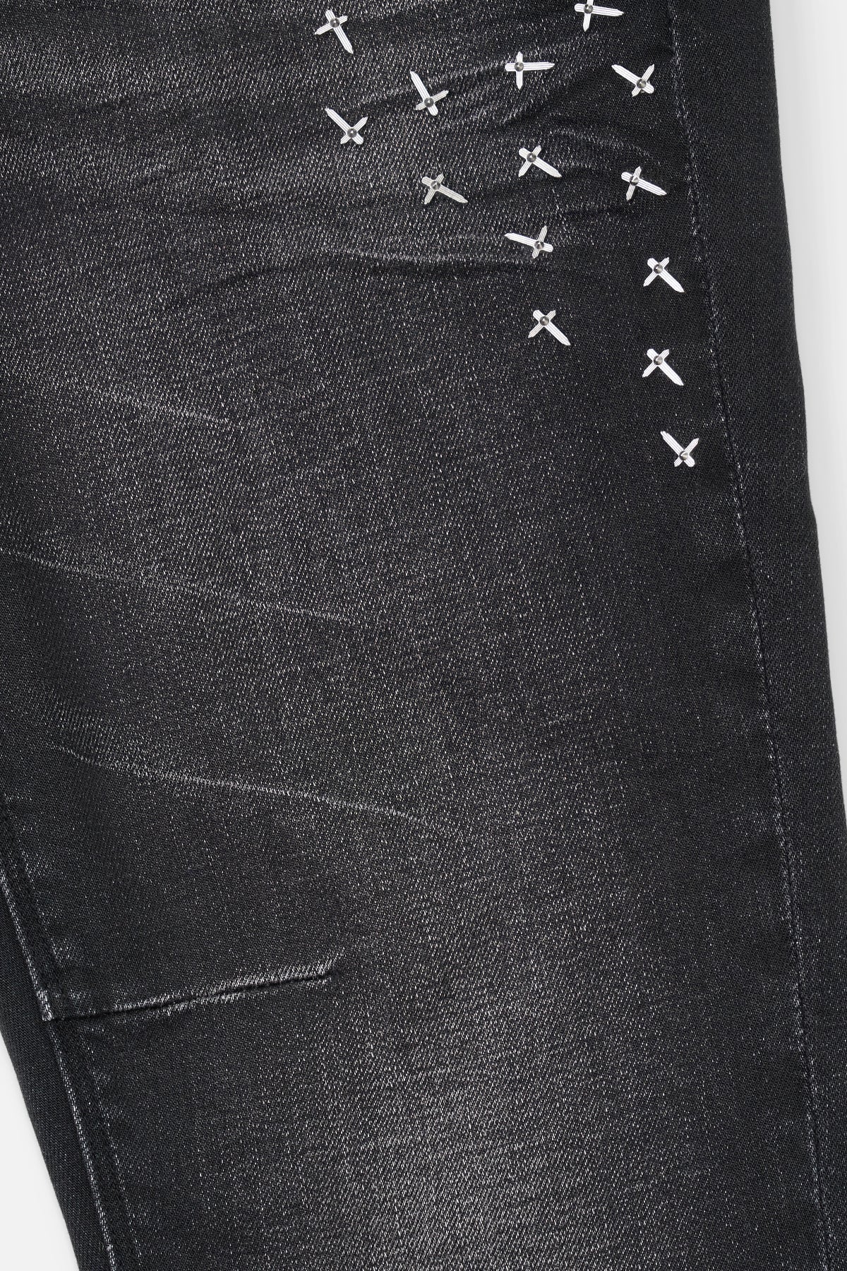 RTA Olivier Skinny Jean | Graphite Fade Cross