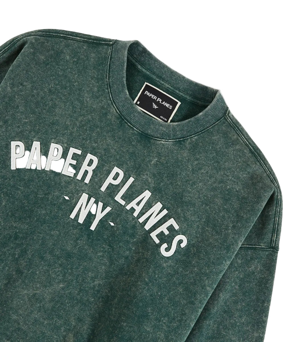 Paper Planes NY Felt Crewneck