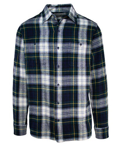 Schott Plaid Cotton Flannel Shirt