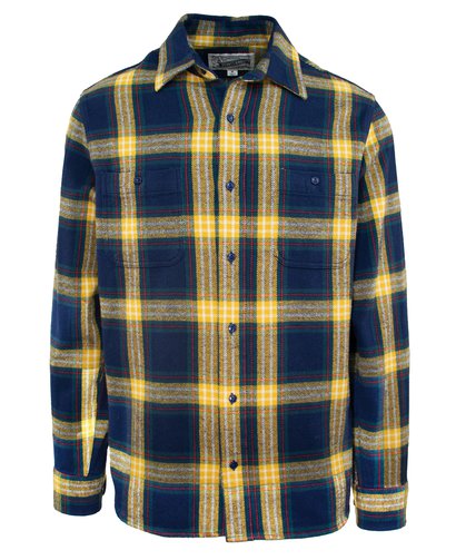 Schott Plaid Cotton Flannel Shirt