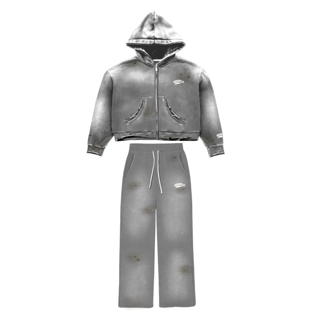 RoughPlay RoughPlay Distressed Sweatsuit (Dirty Grey) - Blue Jeans