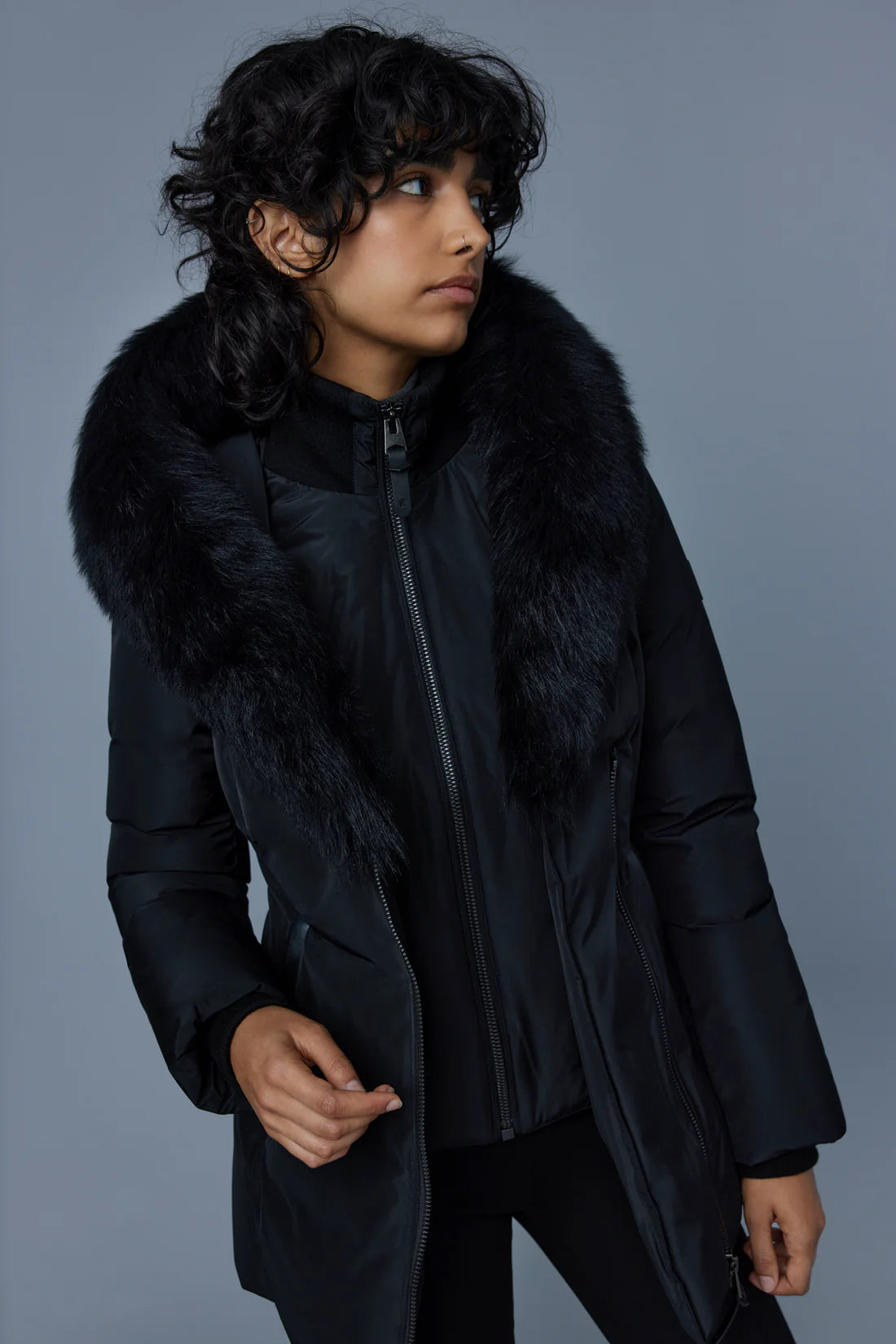 Mackage ADALI Down coat with sheepskin Signature Mackage Collar