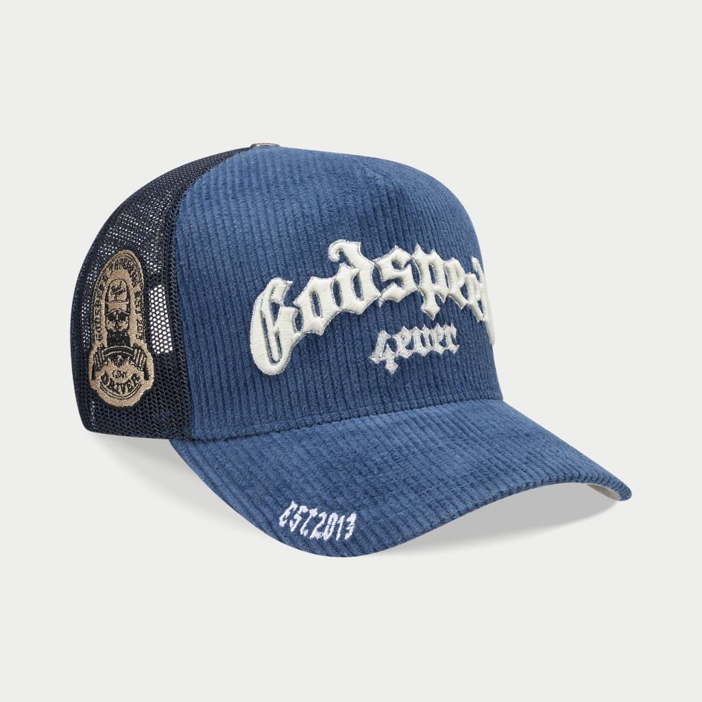 Godspeed GS Forever Trucker Hat (Saphire Corduroy)