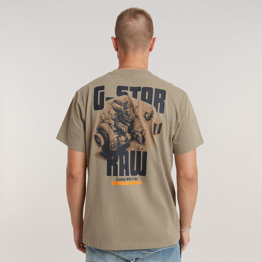 G-STAR TEE Engine Back GR loose R T