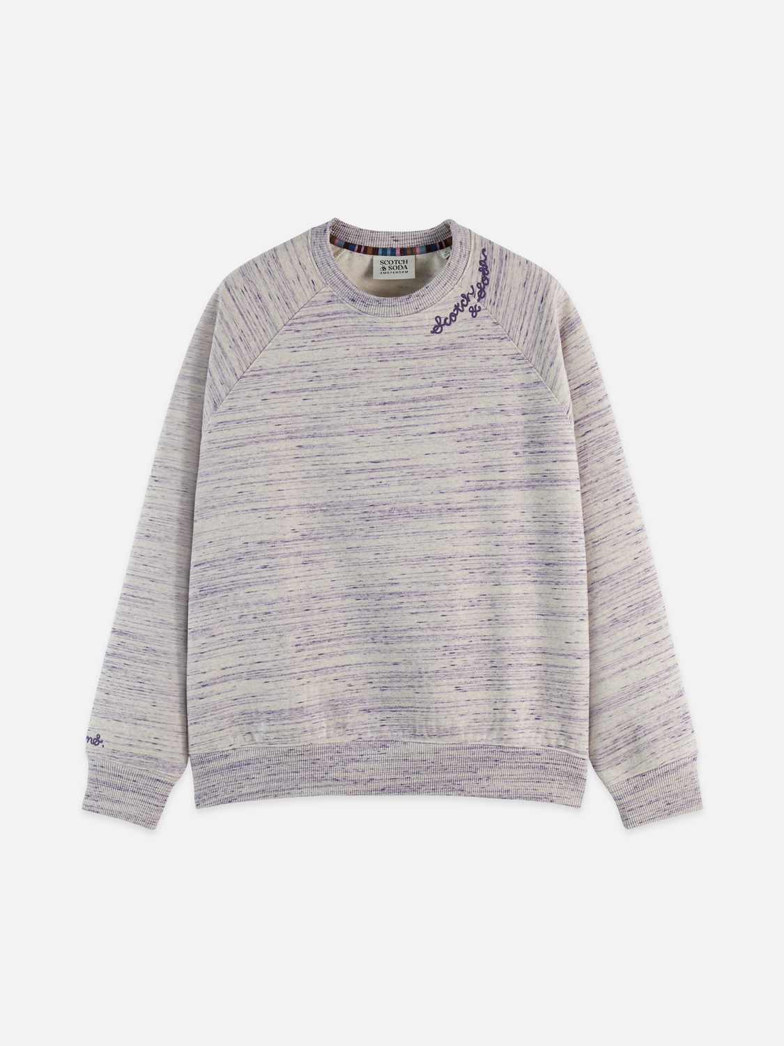Scotch and soda Space Yarn Embroidered Loose-Fit Sweatshirt