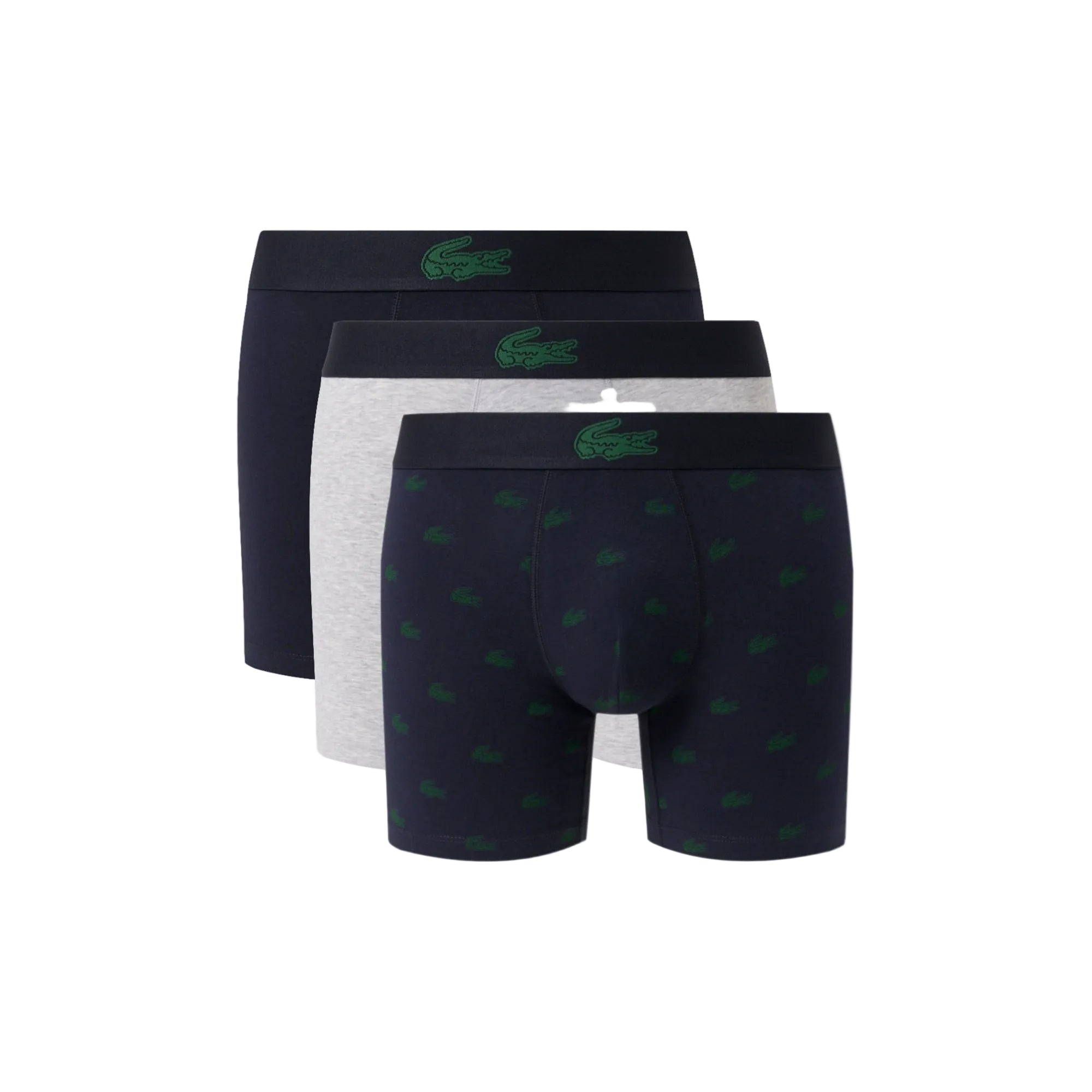 Lacoste Men’s 3-Pack Stretch Cotton Print Boxers