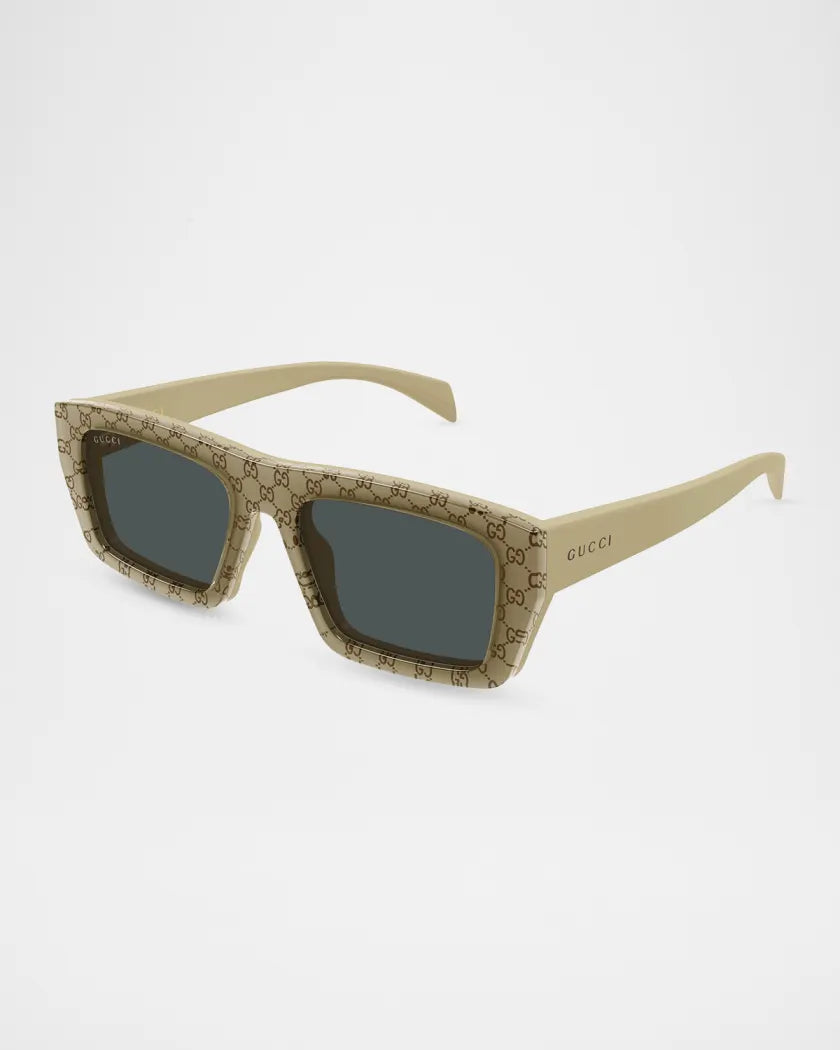 Gucci GG2020S-004 Logo Acetate Rectangle Sunglasses