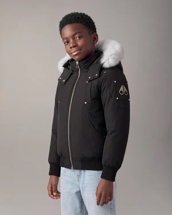 Moose Knuckles Kids Unisex Original Shearling Trim Bomber