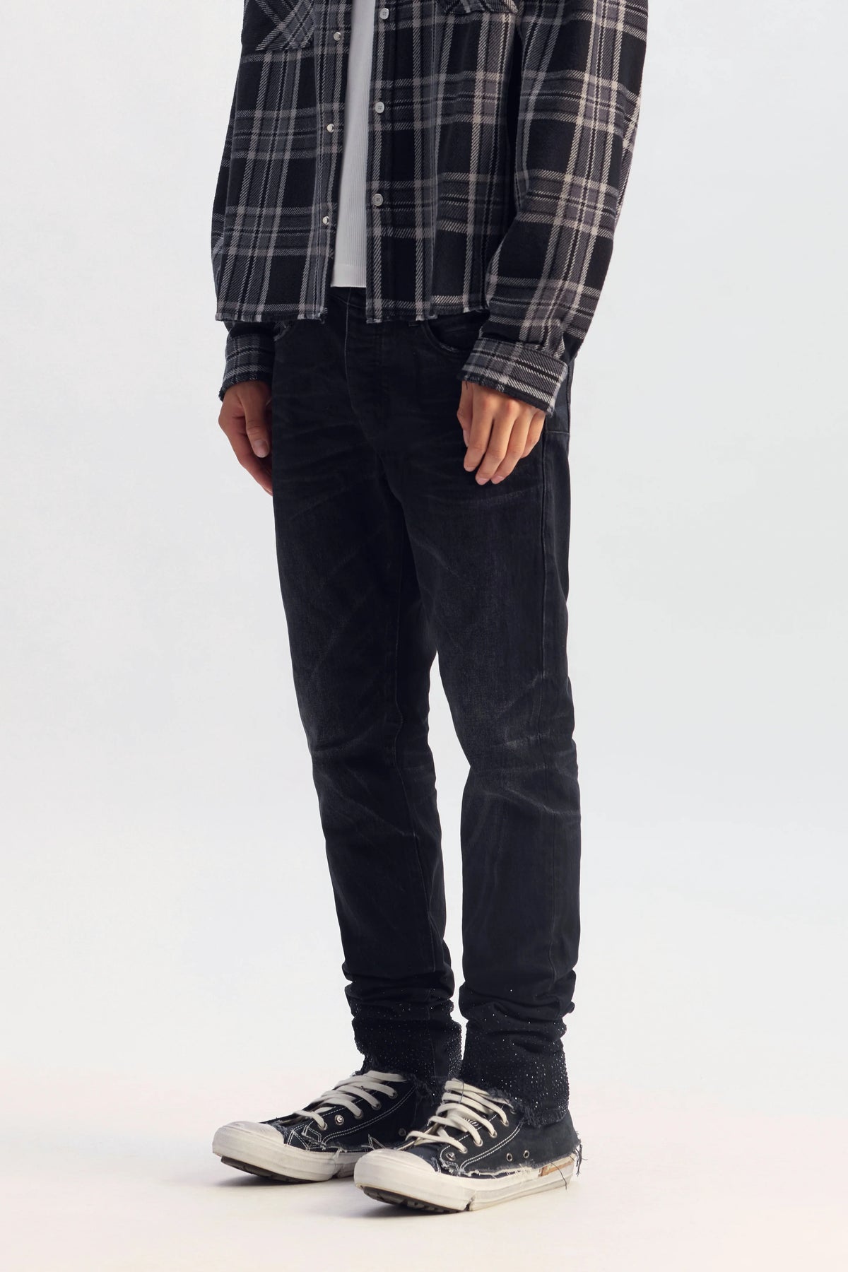 Purple Brand P001 High Contrast Bling Jeans