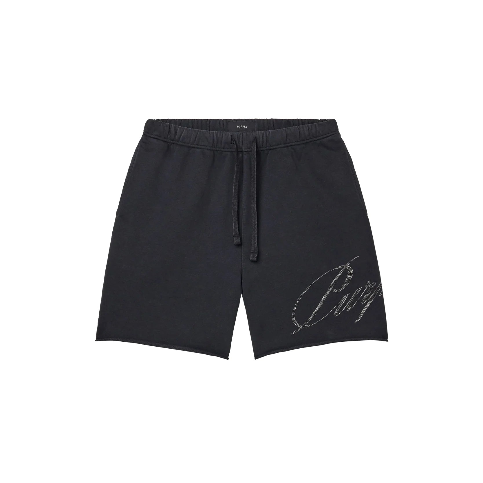 Purple Brand Crystal Slanted Script Short