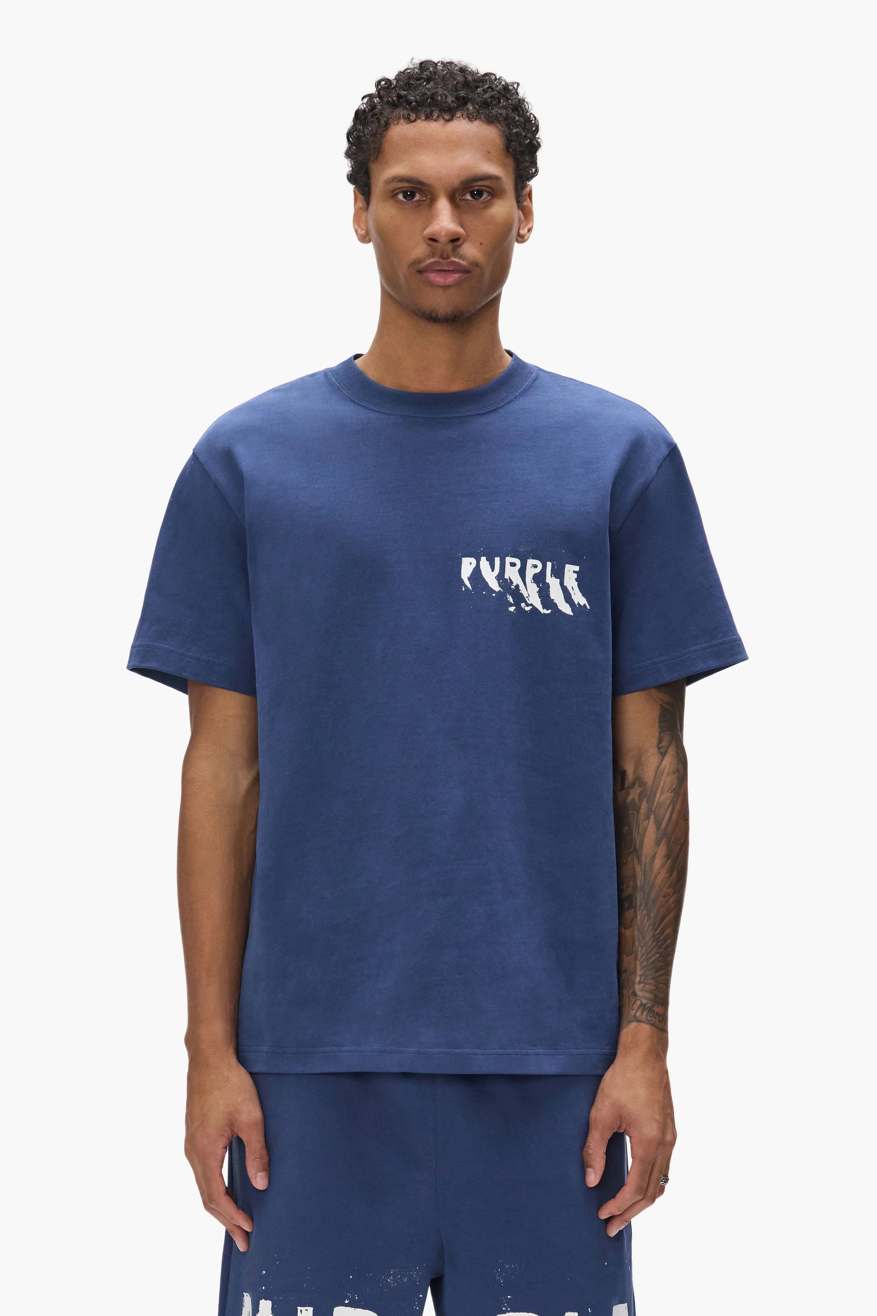 Purple Brand Painted Wordmark Tee