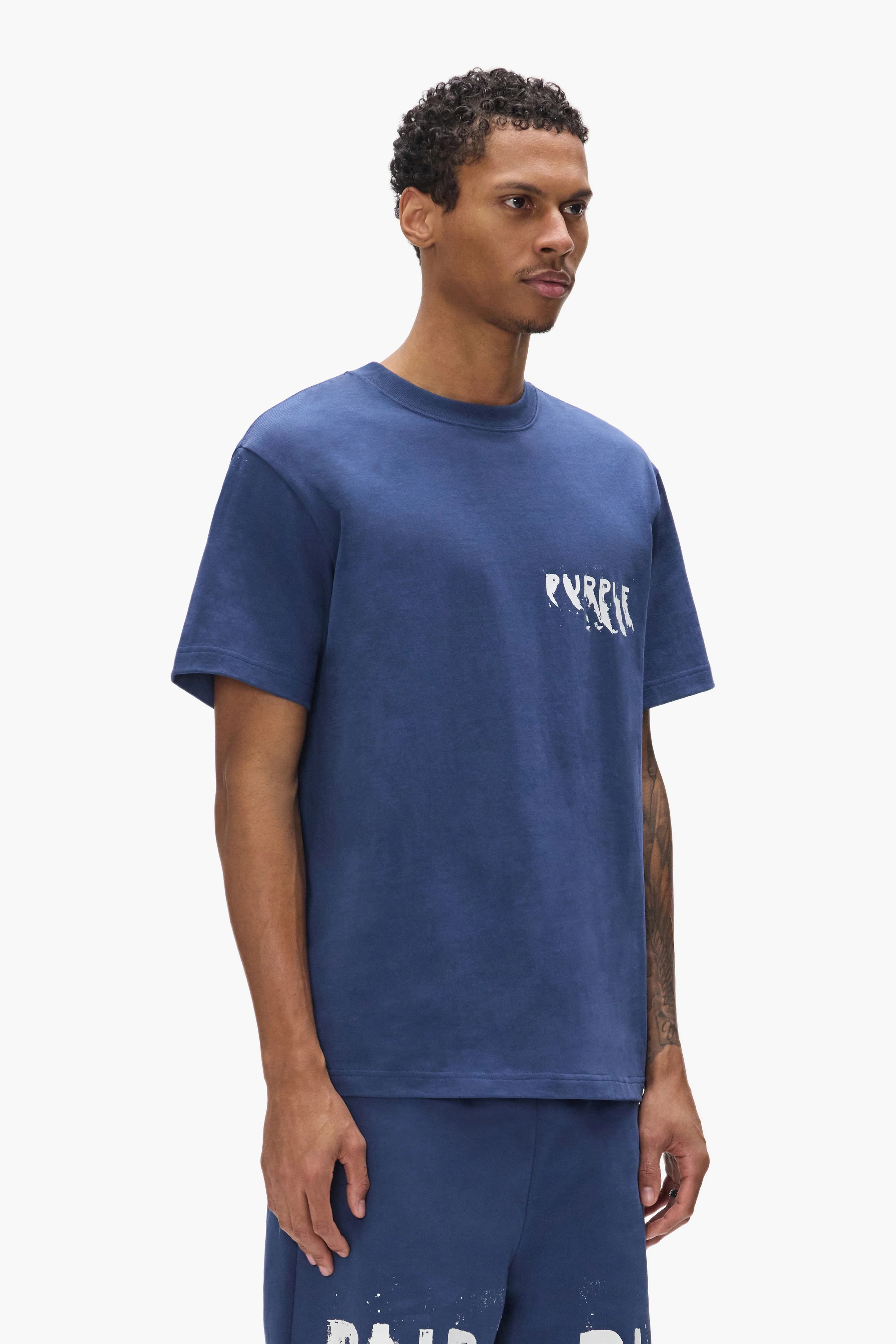 Purple Brand Painted Wordmark Tee