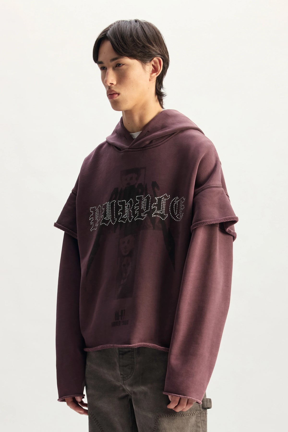 Purple Brand Iron Gospel Nailheads Hoodie