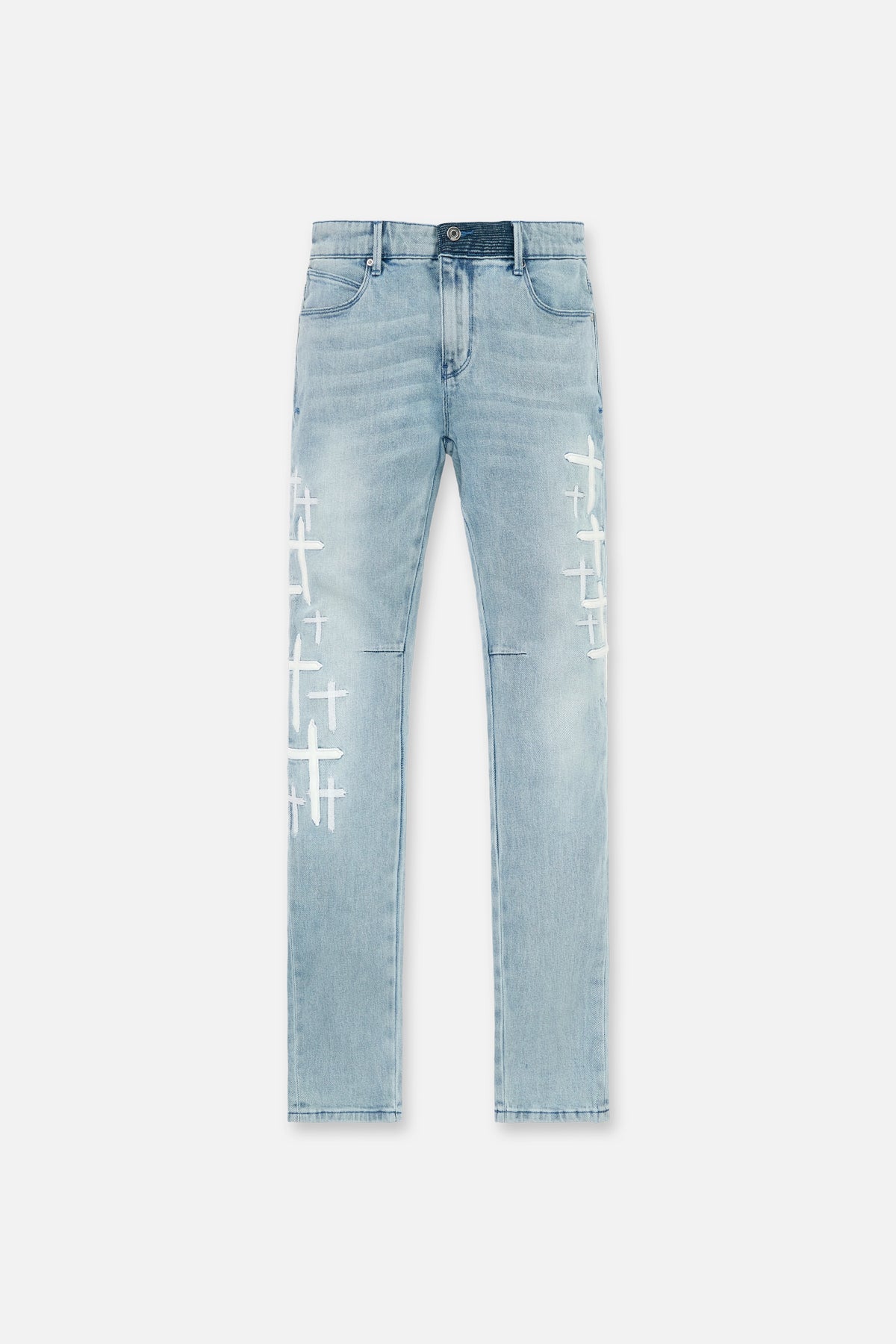 RTA Bryant Skinny Jean | Coastal Drift Cross Patch