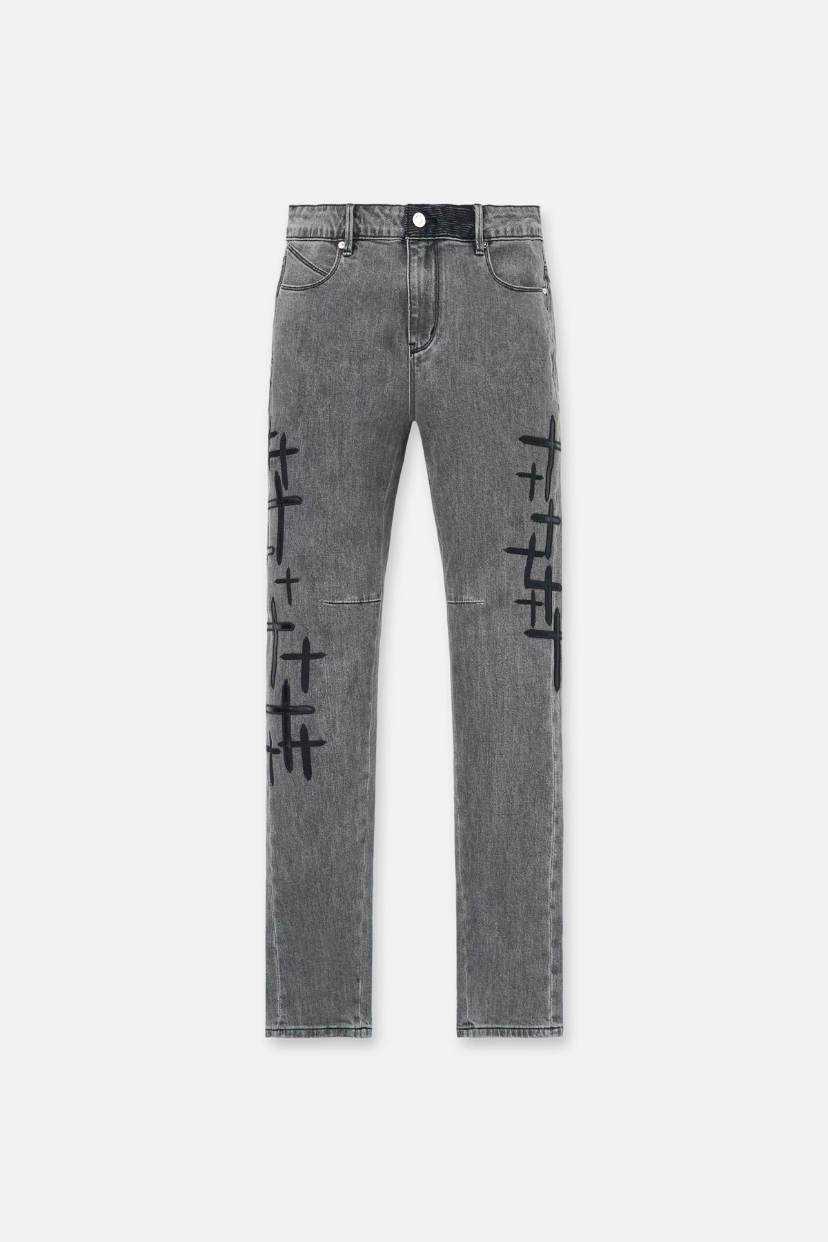 RTA Bryant Skinny Jean | Clouded Mist Cross Patch