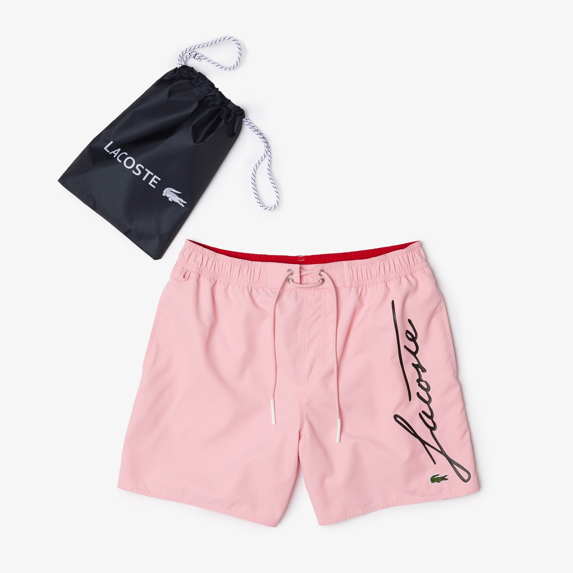 Lacoste Signature Print Light Swimming Trunks