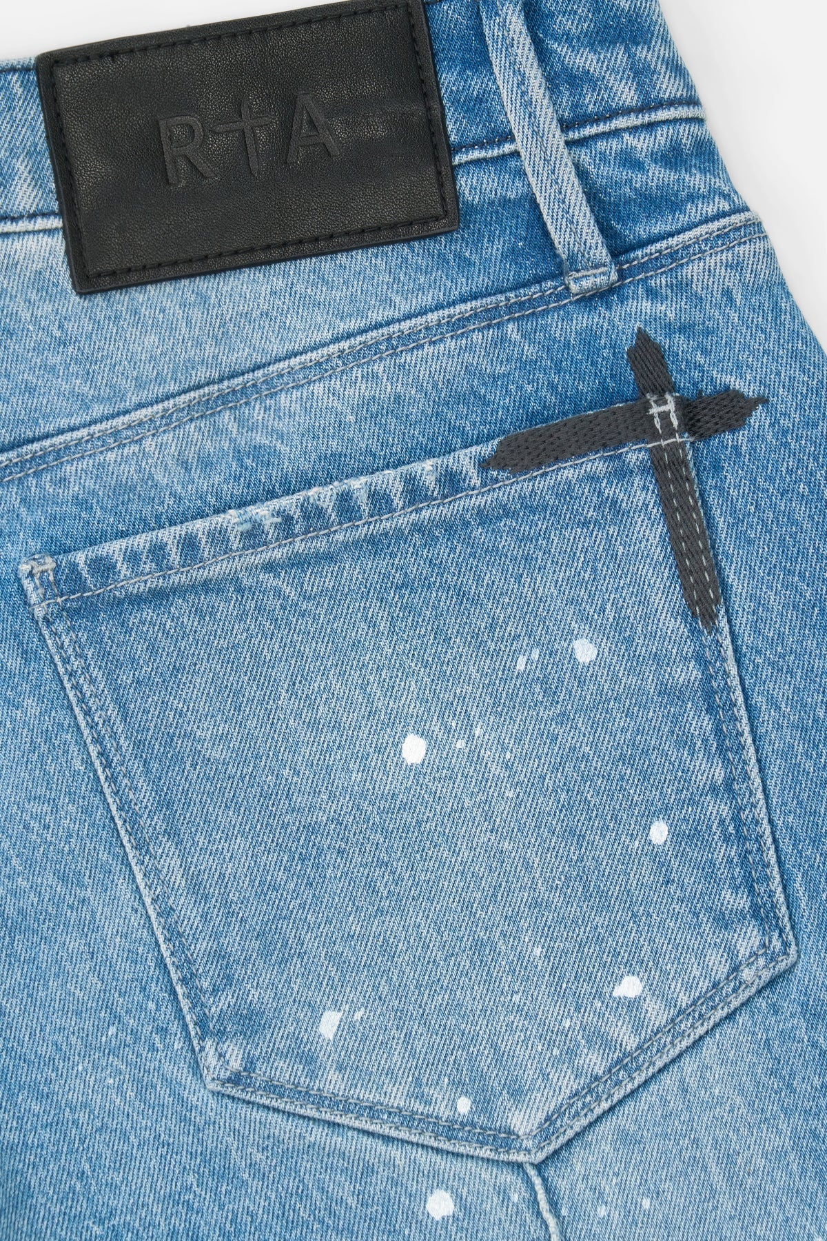 RTA Clayton Skinny Jean | Medium Blue Painted