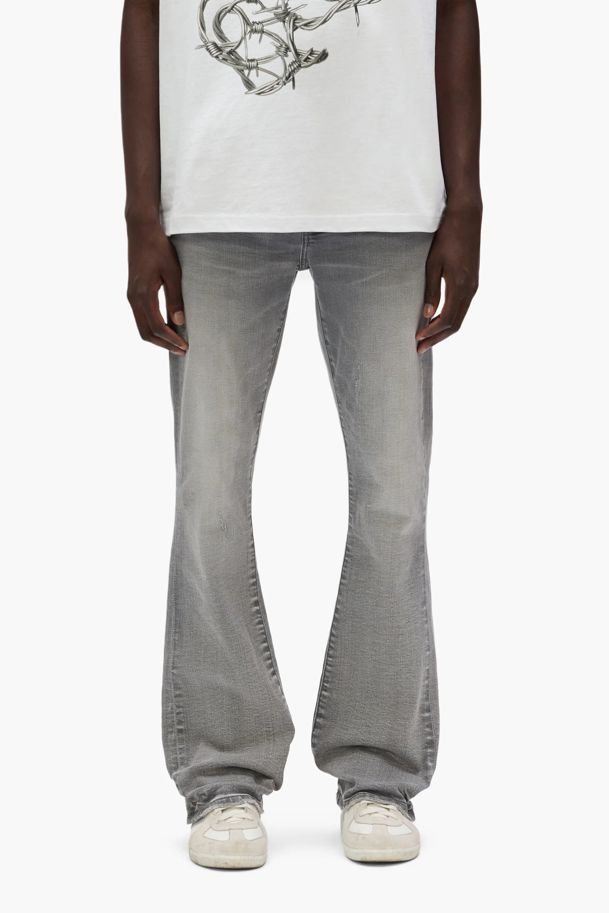 Purple Brand Flare Stormy Sky Grey pant