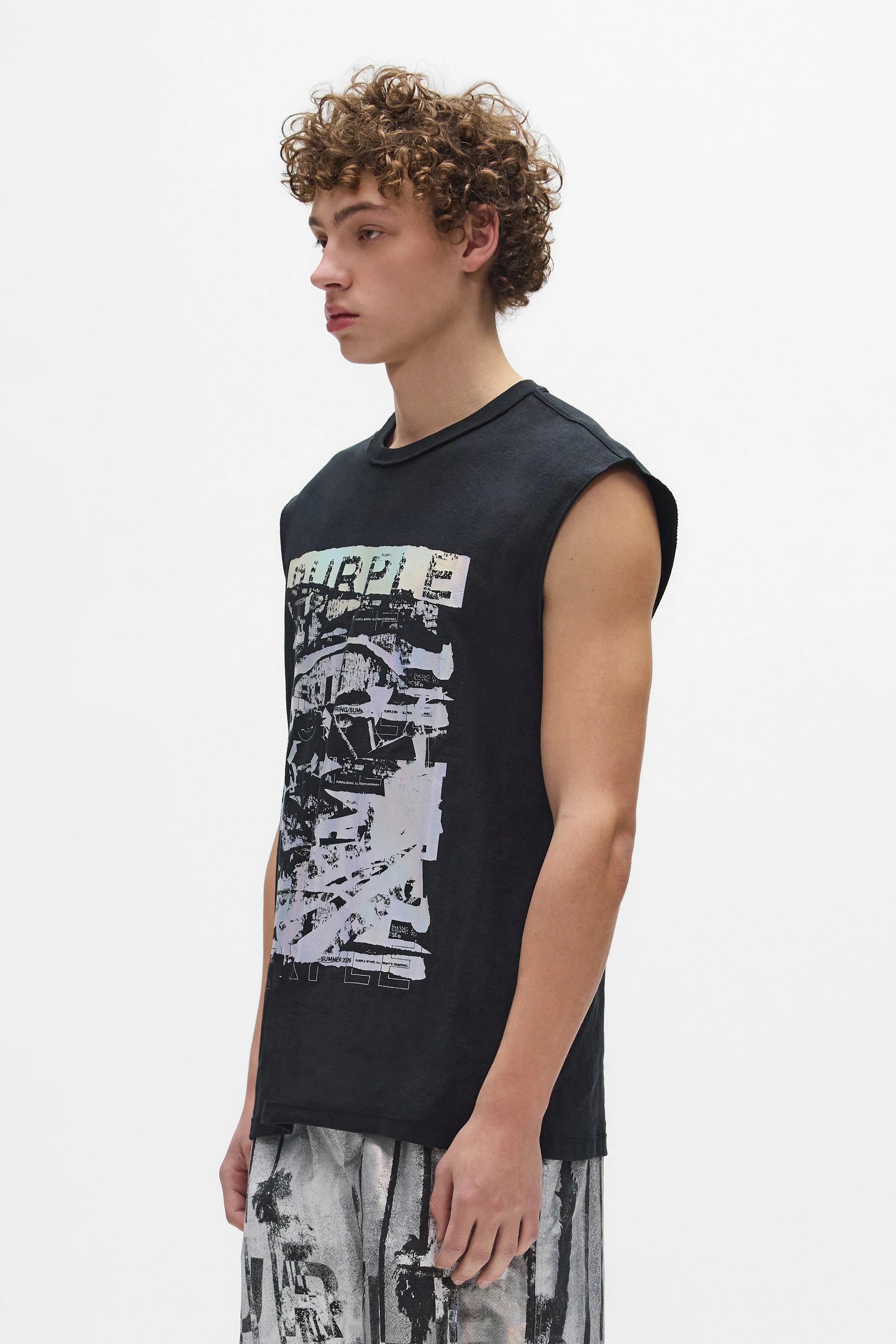 Purple Brand Foil Tank Top