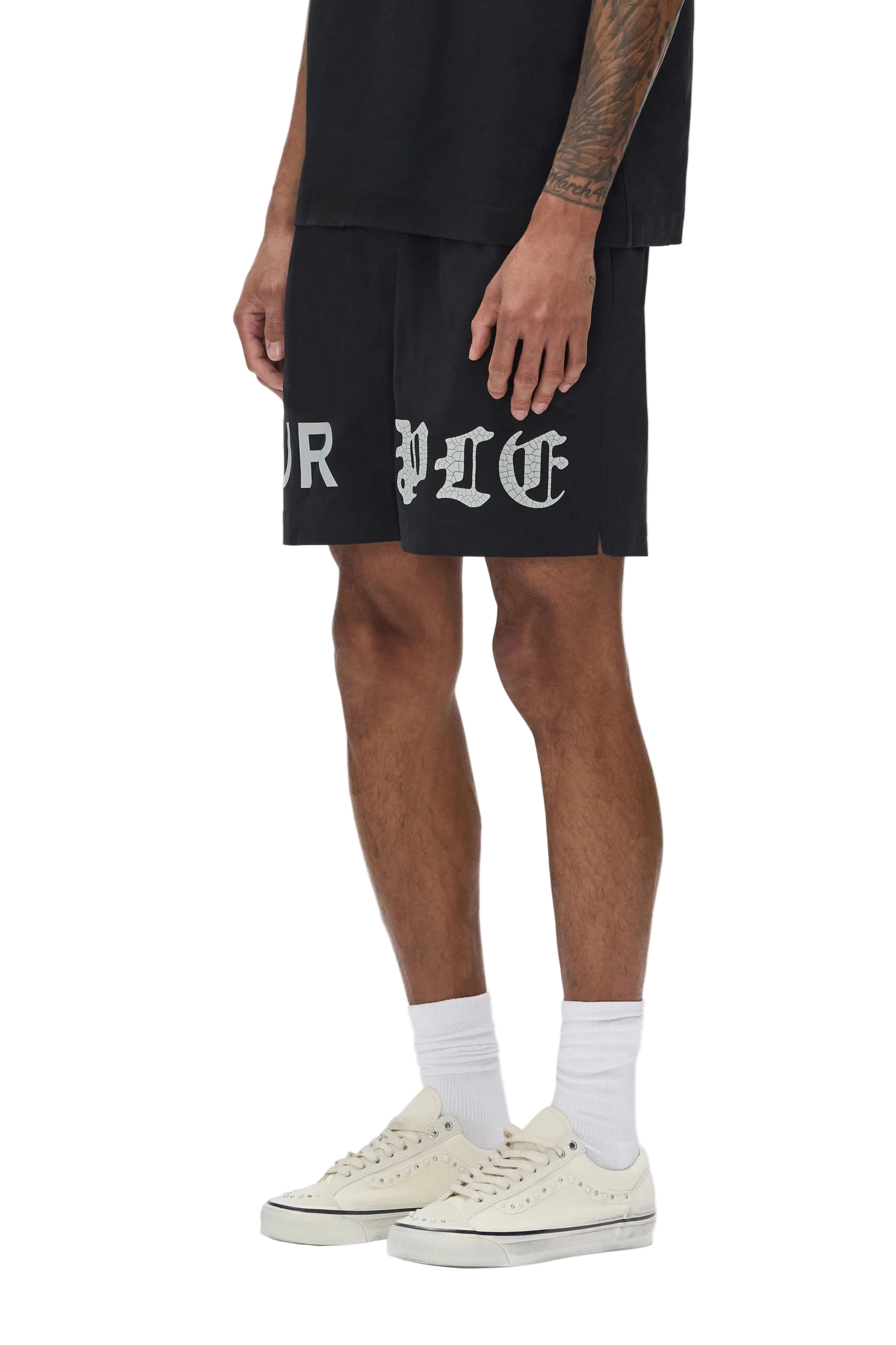 Purple Brand Half & Half Wordmark All Around Short