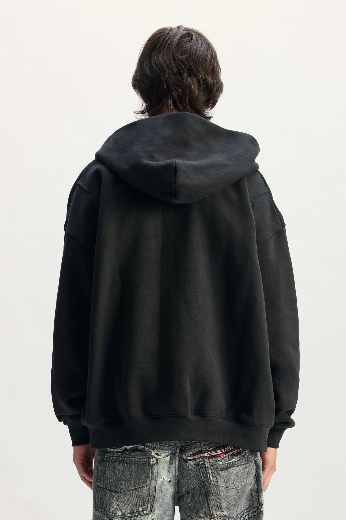 Purple Brand Chopped Zip Up Hoodie